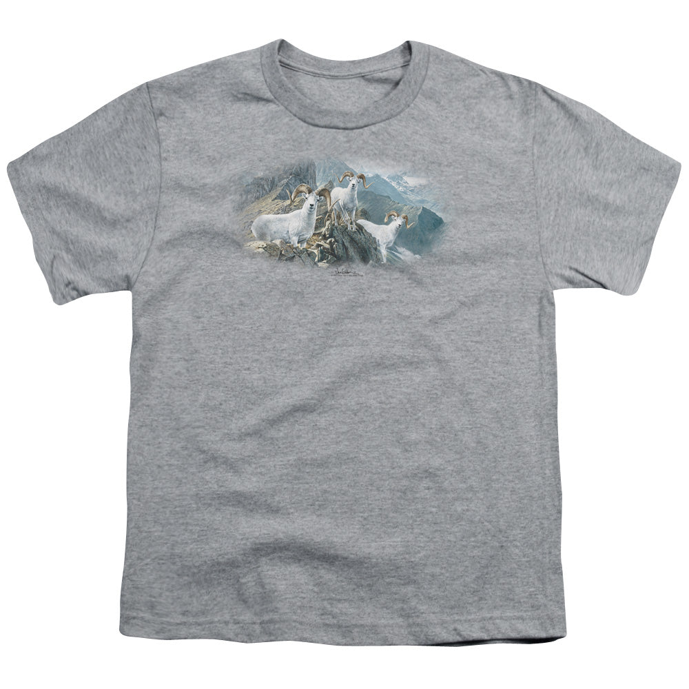 WILDLIFE HIGH TRAILS DALL SHEEP - S/S YOUTH 18/1 - ATHLETIC HEATHER T-Shirt
