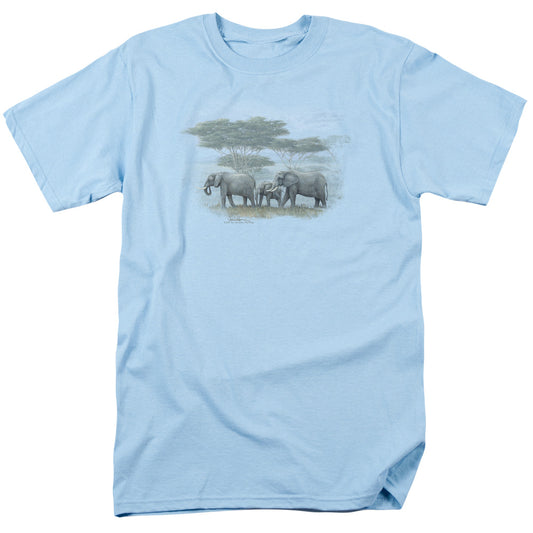 Wildlife - Heart Of Africa - Short Sleeve Adult 18/1 - Light Blue T-shirt