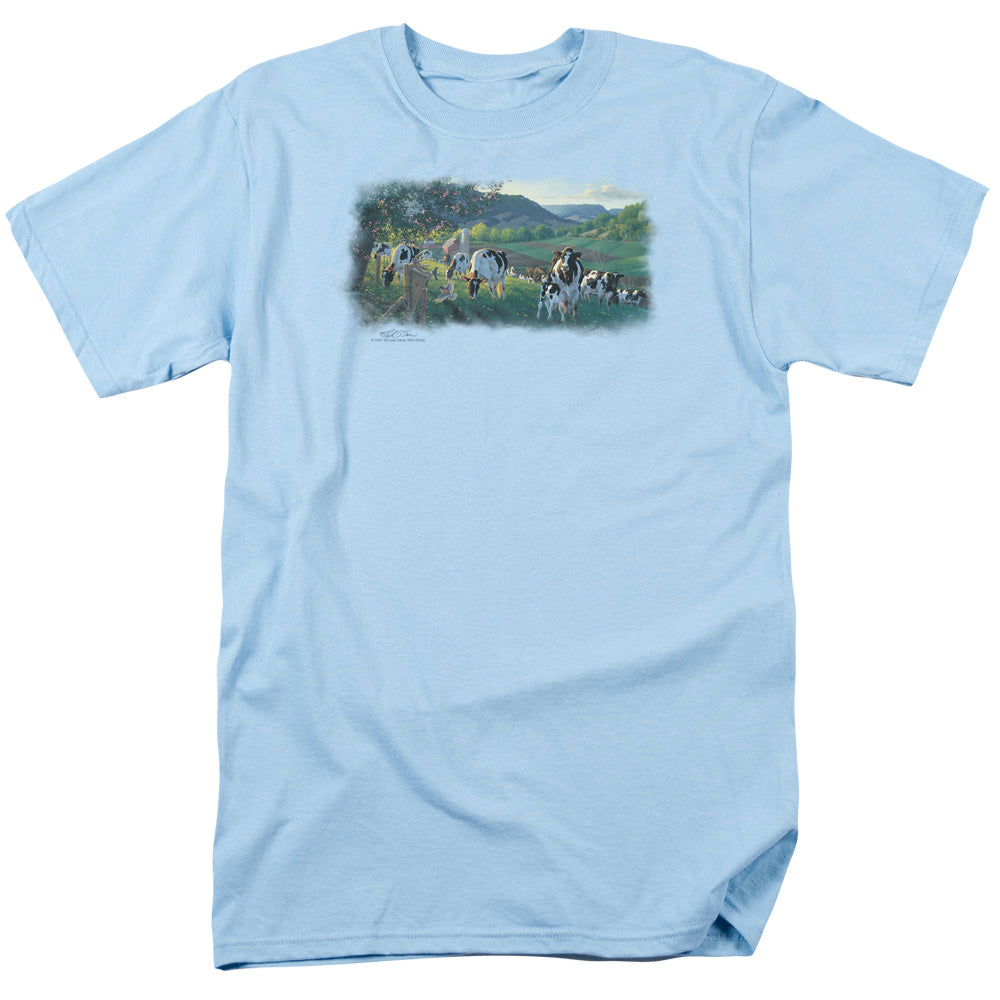 Wildlife - Gods Country - Short Sleeve Adult 18/1 - Light Blue T-shirt