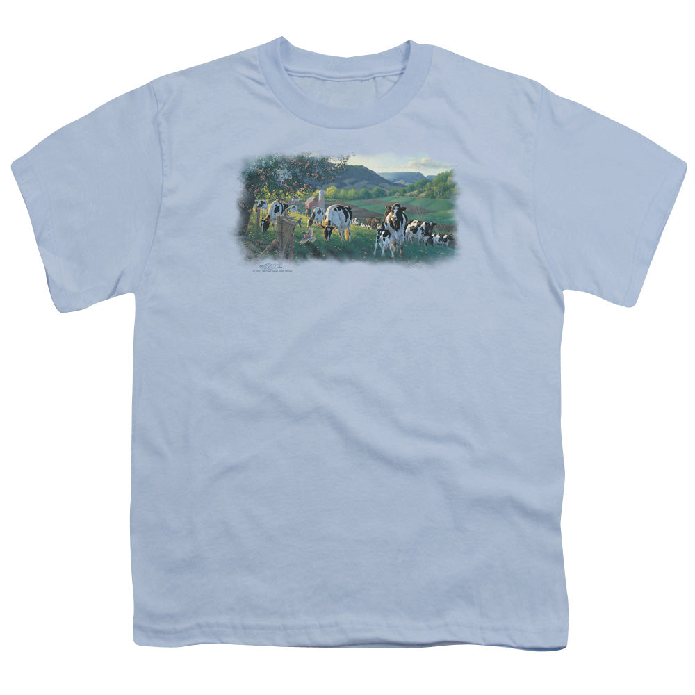 Wildlife - Gods Country - Short Sleeve Youth 18/1 - Light Blue T-shirt
