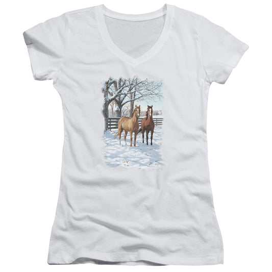 Wildlife - Coffee And Chocolate - Junior V-neck - White