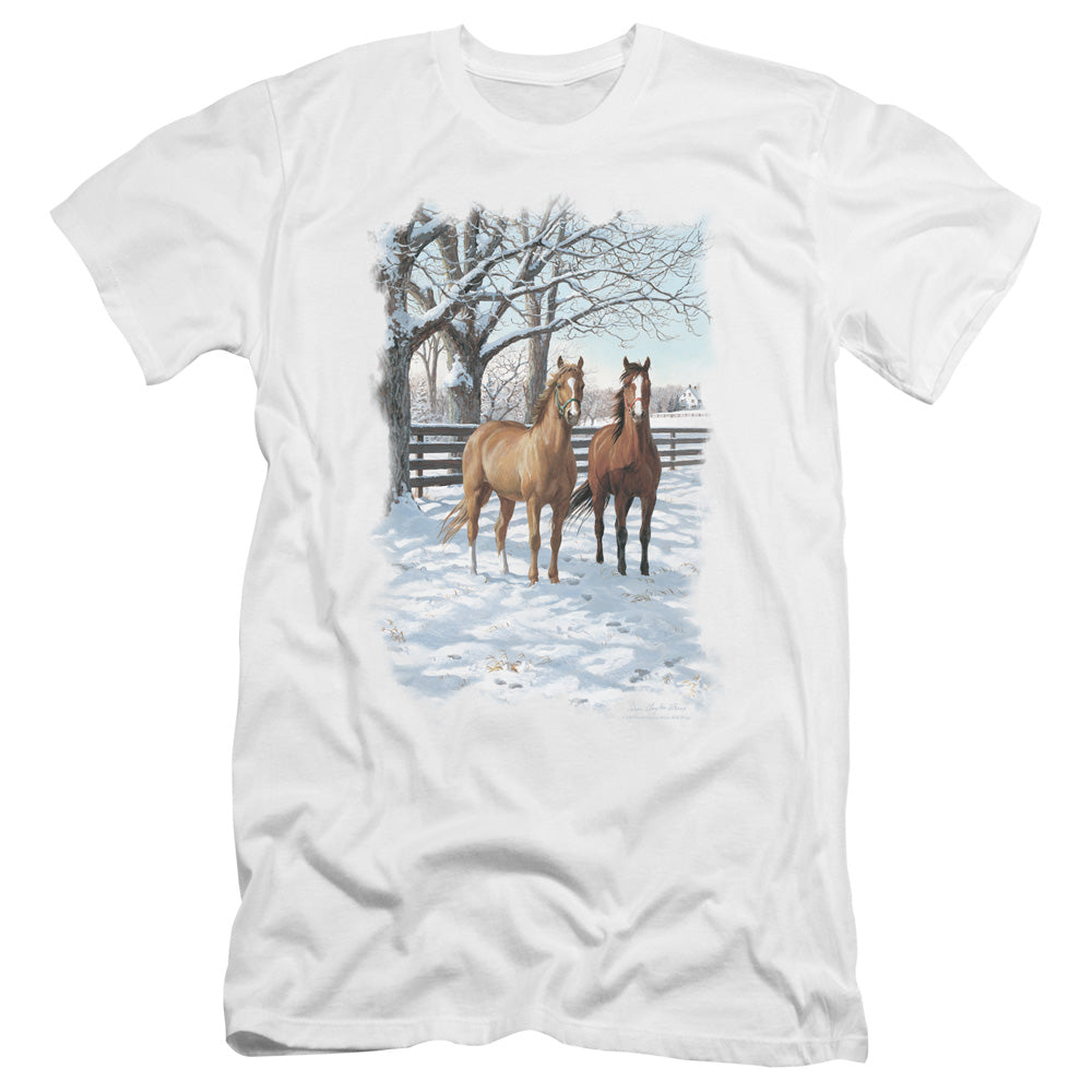 Wildlife - Coffee And Chocolate-premuim Canvas Adult Slim Fit 30/1 - White