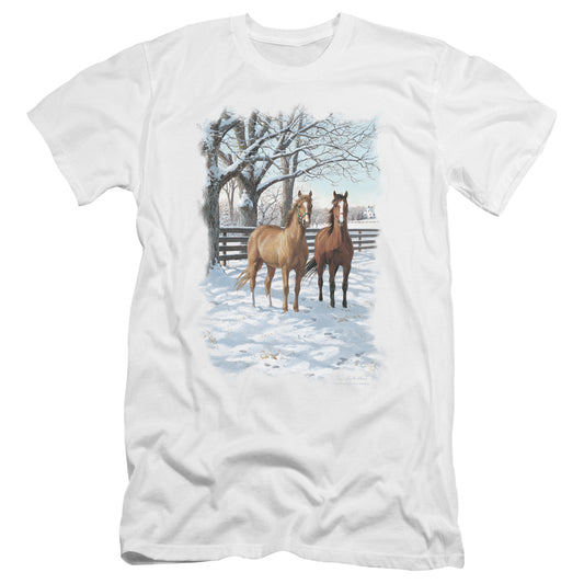 Wildlife - Coffee And Chocolate-premuim Canvas Adult Slim Fit 30/1 - White