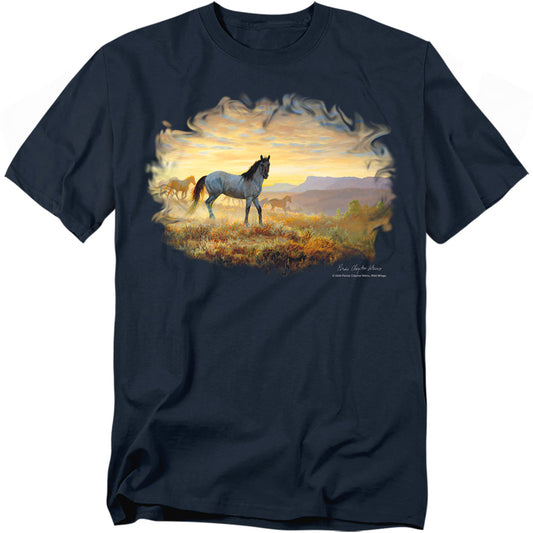Wildlife - Dust At Dawn - Short Sleeve Adult 18/1 - Navy T-shirt