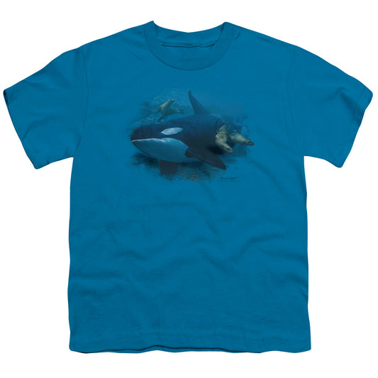 Wildlife - Orchestrated Maneuver - Short Sleeve Youth 18/1 - Turquoise T-shirt