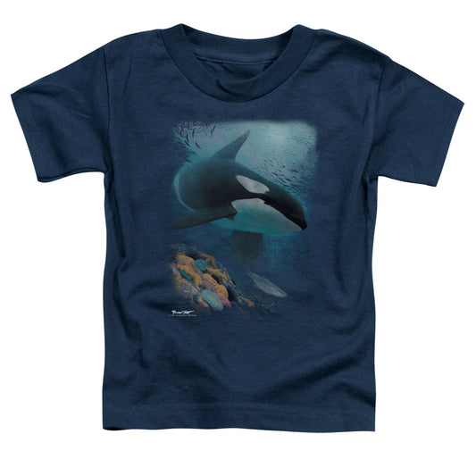 Wildlife - Salmon Hunter Orca - Short Sleeve Toddler Tee - Navy T-shirt