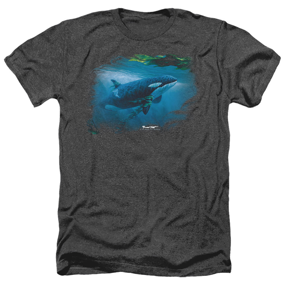 Wildlife - Pursuit Thru The Kelp Orca - Adult Heather-black