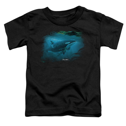 Wildlife - Pursuit Thru The Kelp Orca - Short Sleeve Toddler Tee - Black T-shirt