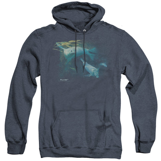 Wildlife - Kelp Patrol - Adult Heather Hoodie - Navy