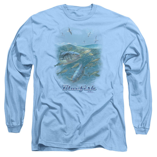 Wildlife - Blue Mayhem - Long Sleeve Adult 18/1 - Carolina Blue T-shirt