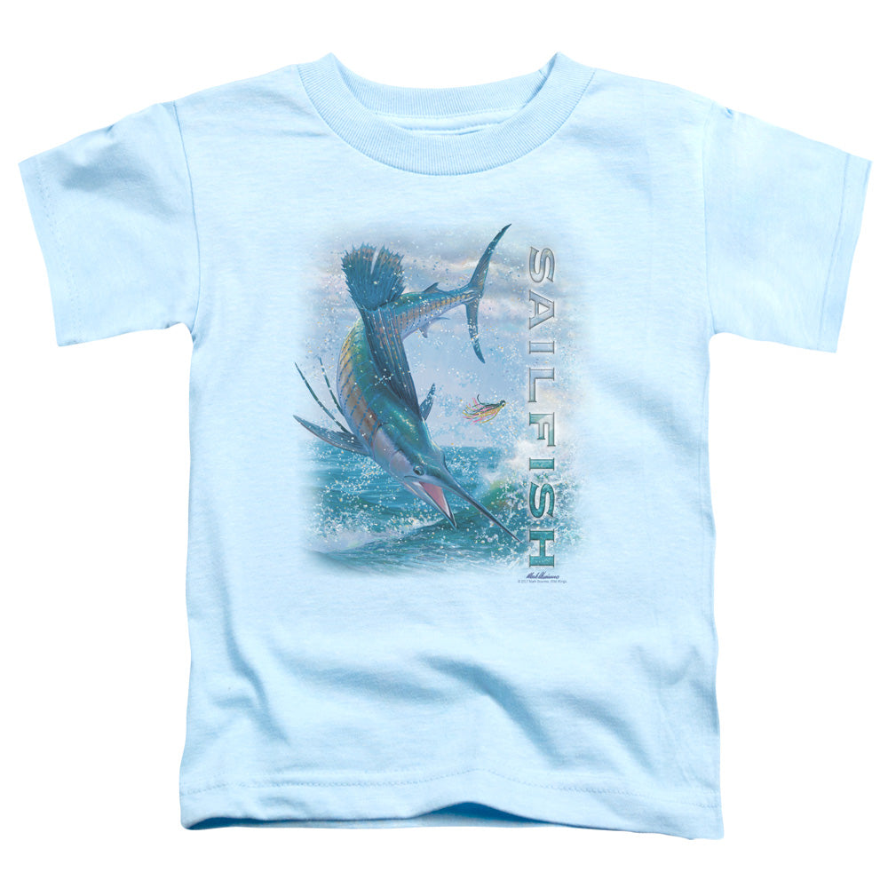 Wildlife - Leaping Sailfish - Short Sleeve Toddler Tee - Light Blue T-shirt