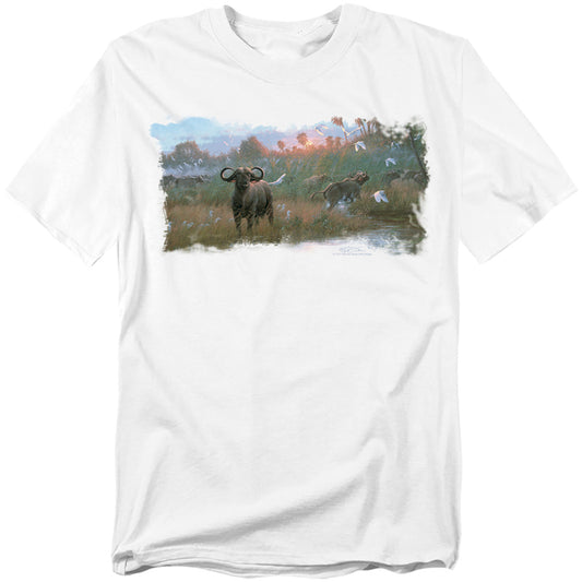 Wildlife - Cape Buffalo - Short Sleeve Adult 18/1 - White T-shirt