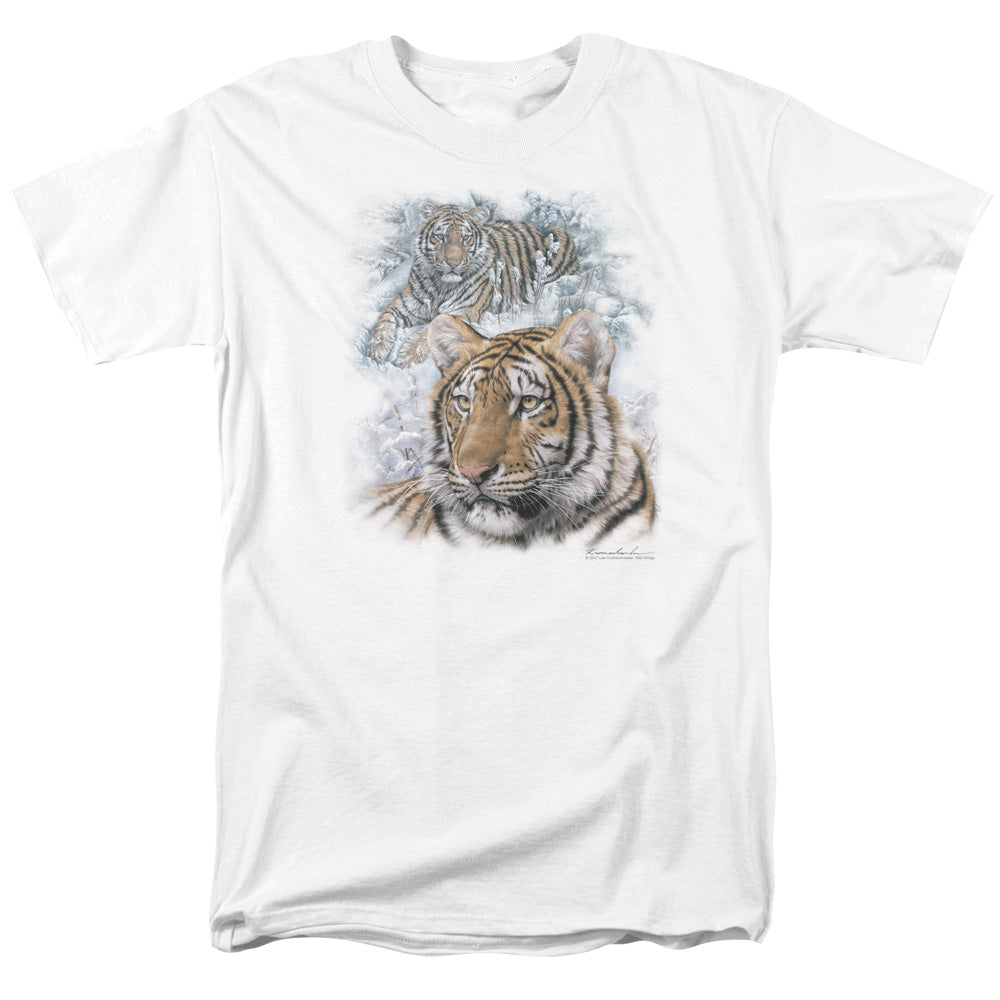 Wildlife - Tigers - Short Sleeve Adult 18/1 - White T-shirt