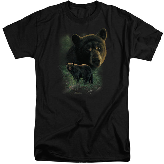 Wildlife - Black Bears - Short Sleeve Adult Tall - Black T-shirt