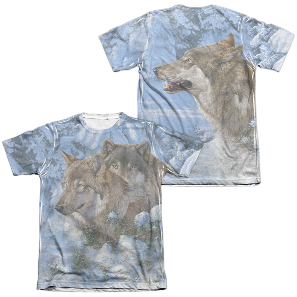 Wild Wings - Winters Warmth (Front/back Print) - Adult Poly/cotton Short Sleeve Tee - White T-shirt