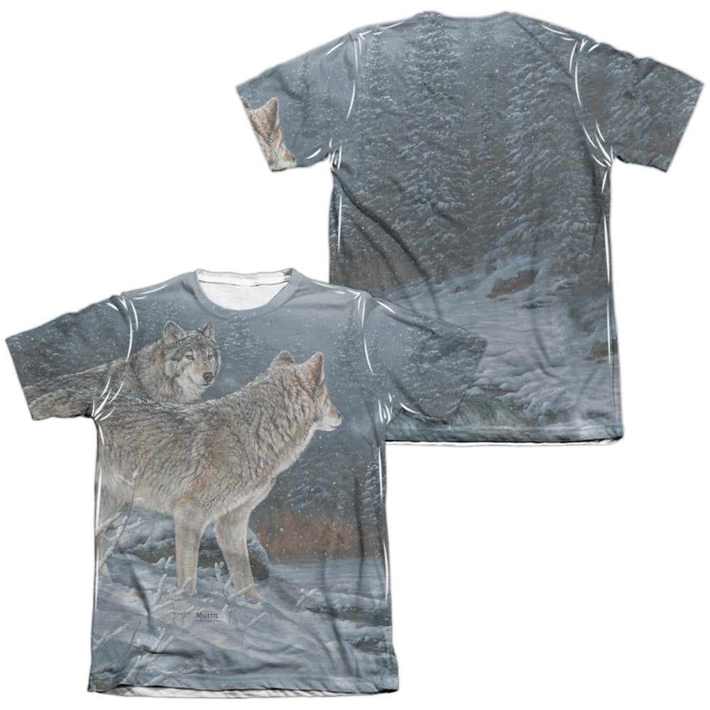 Wild Wings - Twilight Hunters (Front/back Print) - Adult Poly/cotton Short Sleeve Tee - White T-shirt
