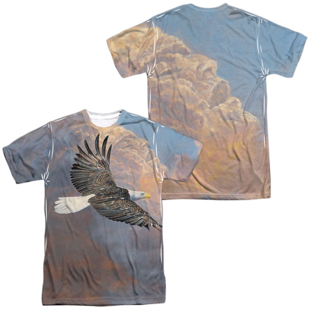 Wild Wings - Majestic (Front/back Print) - Short Sleeve Adult Poly Crew - White T-shirt