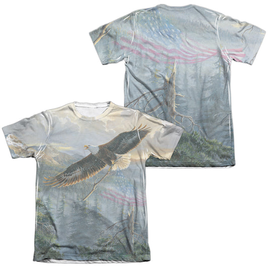 Wild Wings - Rebuilding America (Front/back Print) - Adult Poly/cotton Short Sleeve Tee - White T-shirt