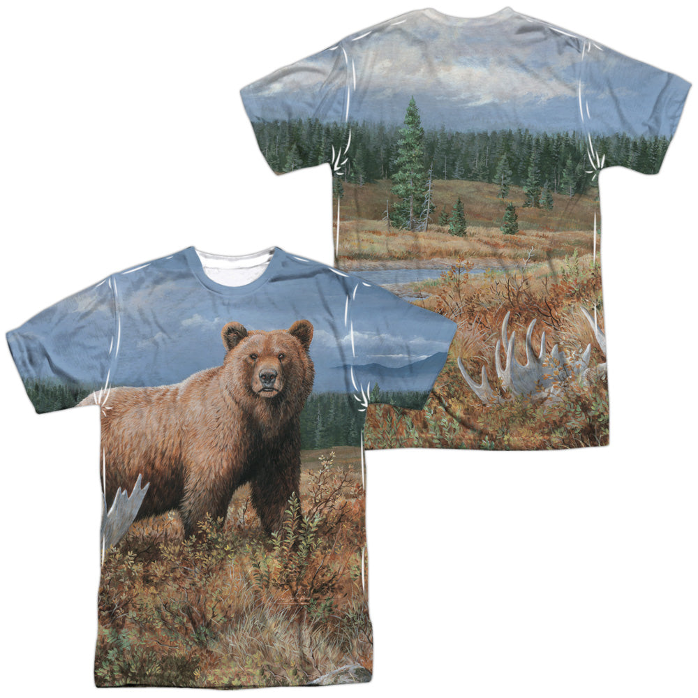 Wild Wings - Autumn Splendor (Front/back Print) - Short Sleeve Adult Poly Crew - White T-shirt