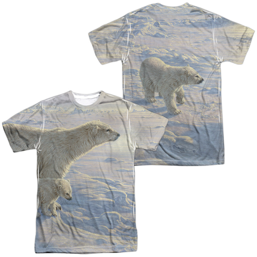 Wild Wings - On The Edge (Front/back Print) - Short Sleeve Adult Poly Crew - White T-shirt