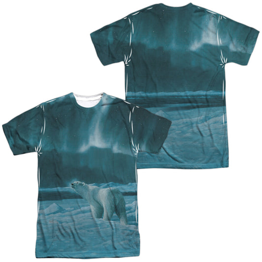 Wild Wings - Polar Night Light (Front/back Print) - Short Sleeve Adult Poly Crew - White T-shirt