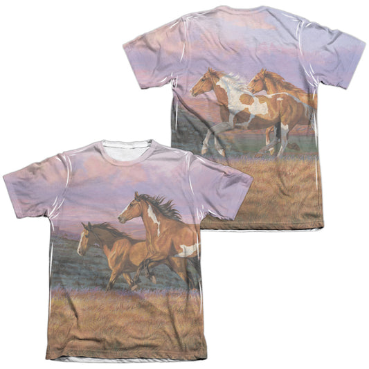 Wild Wingshort Sleeveunset Cruise (Front - Back Print) - Adult Poly/cotton S/s Tee - White T-shirt