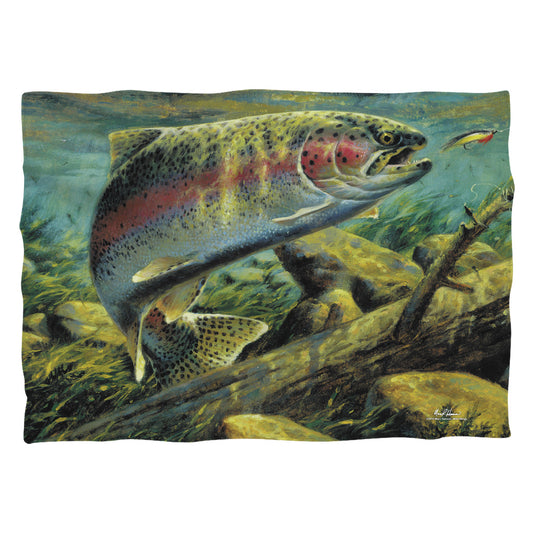 Wild Wings - Rainbow Trout 2 - Pillow Case - White