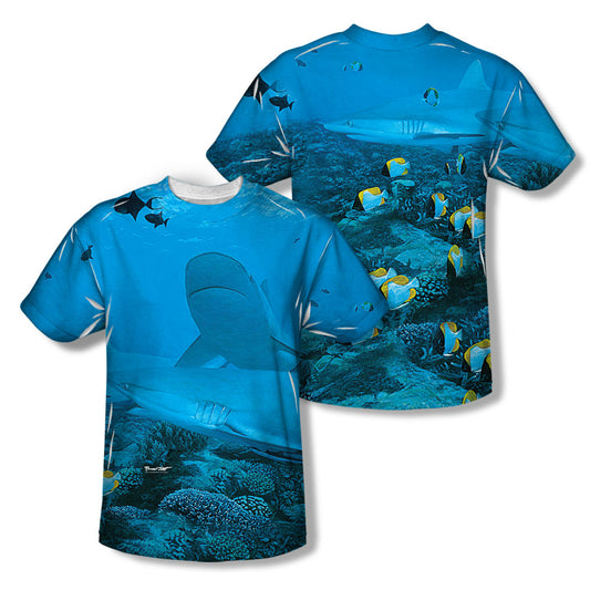 Wild Wings - Frenzy (Front/back Print) - Short Sleeve Youth Poly Crew - White T-shirt