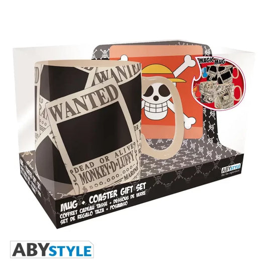 One Piece - Heat Changing Wanted Mug and Coaster Set
