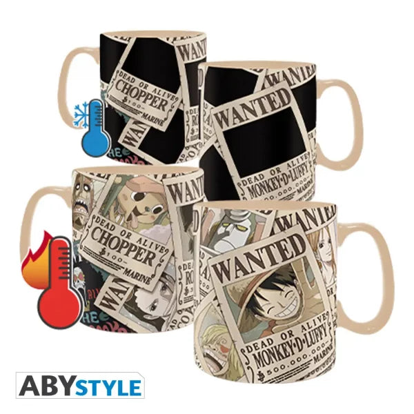 One Piece - Heat Changing Wanted Mug and Coaster Set