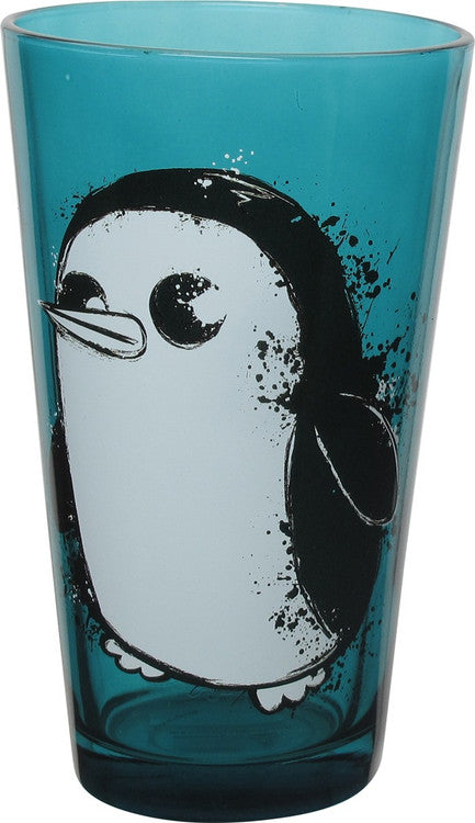 Adventure Time Gunter the Penguin Pint Glass in Blue