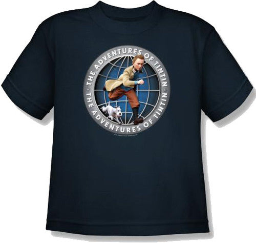Adventures of Tintin Globe Youth T-Shirt