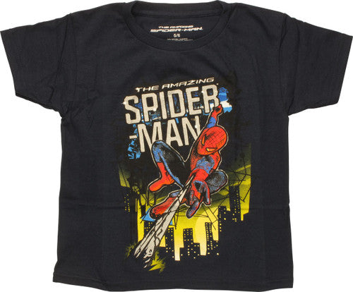 Amazing Spiderman City Web Swing Juvenile T-Shirt