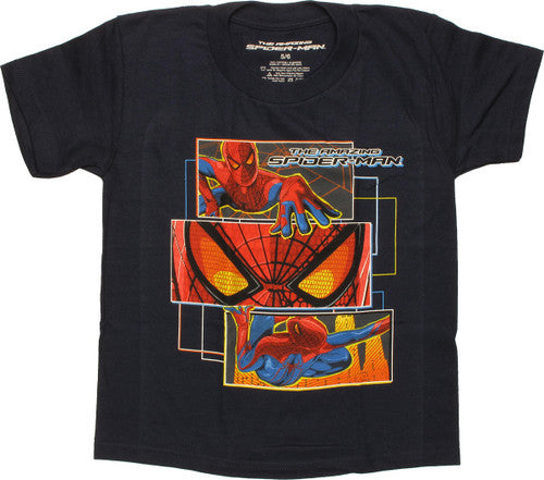Amazing Spiderman Rectangle Panels Juvenile Shirt