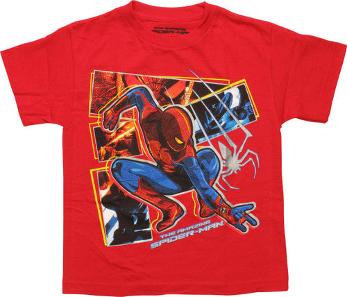 Amazing Spiderman Web Ready Scene Juvenile T-Shirt