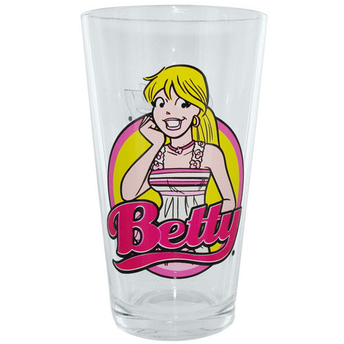 Archie Comics Betty Pint Glass in Red