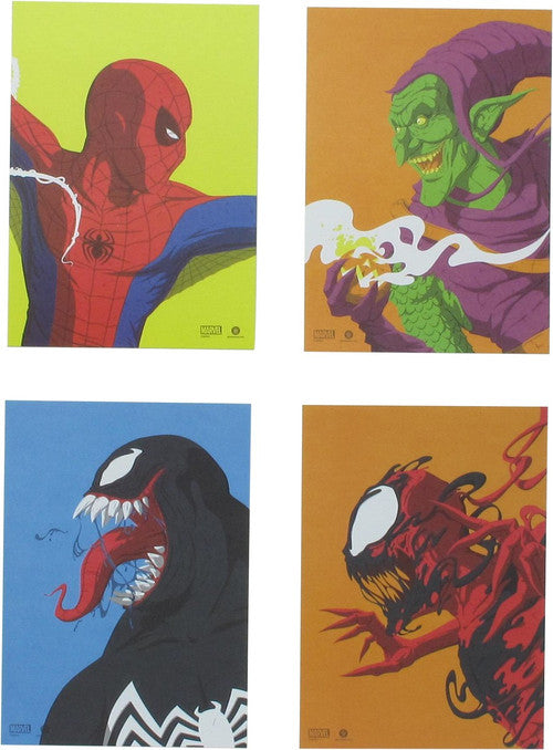 Spiderman Face Off Art Print Set in Orange