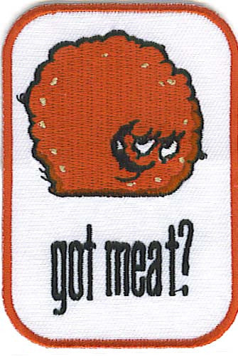 ATHF Meatwad Patch in Orange Aqua Teen Hunger Force