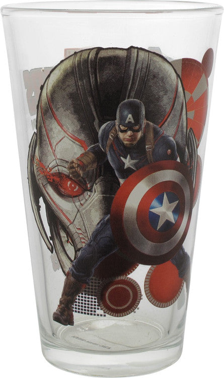 Avengers Age of Ultron Captain America Pint Glass
