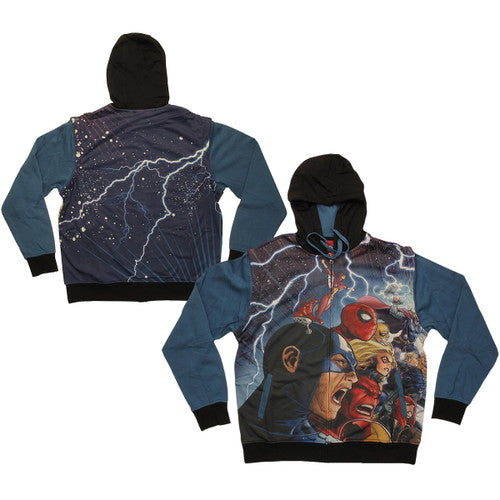 Avengers AvX Sublimated Overlay Convertible Vest Hoodie
