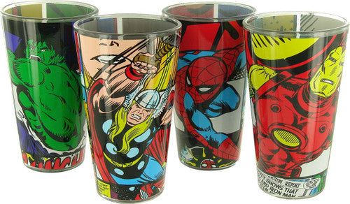 Avengers Comic Wrap Pint Glass Set