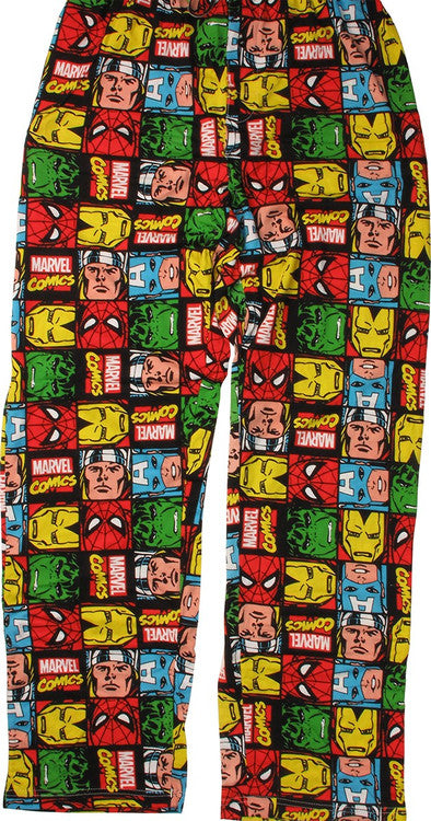 Avengers Face Logo Squares Pants