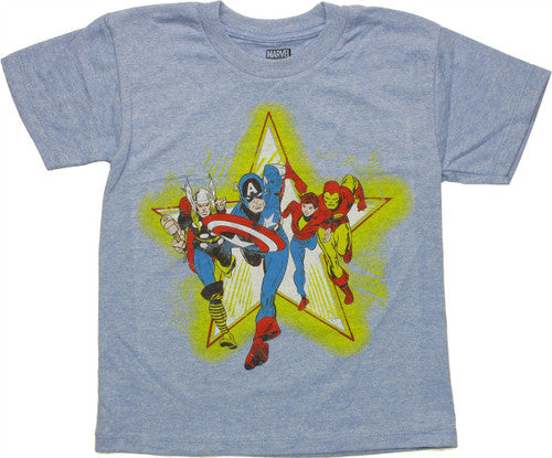 Avengers Four Run Star Blue Juvenile T-Shirt