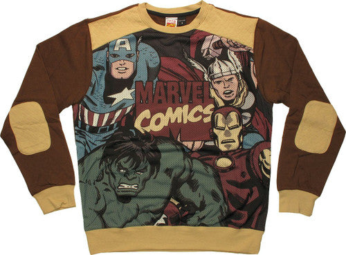 Avengers Group Sublimated Overlay SweaT-Shirt