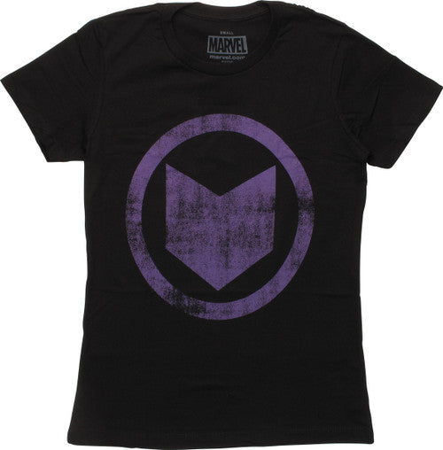 Avengers Hawkeye Distressed Logo Juniors T-Shirt