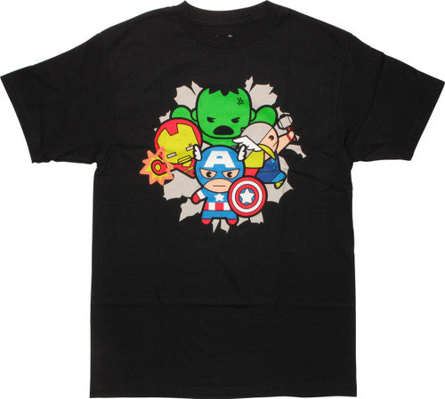Avengers Hero Poses Kawaii Mighty Fine T-Shirt