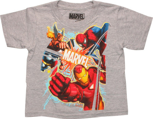 Avengers Heroes Attack Marvel Juvenile T-Shirt