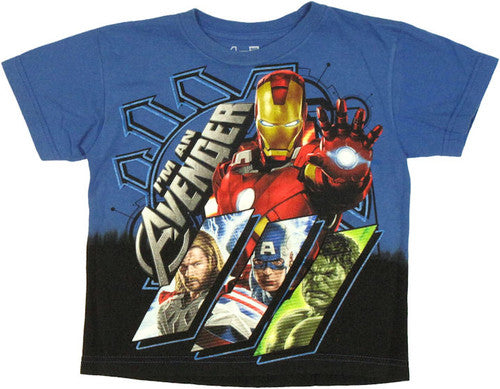 Avengers Movie Panels Juvenile T-Shirt