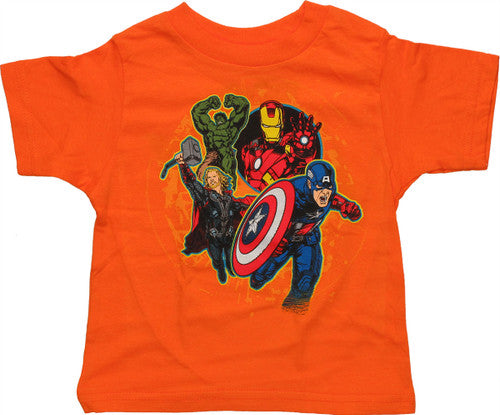 Avengers Quad Circle Orange Infant T-Shirt