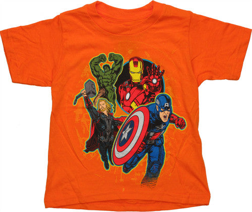 Avengers Quad Circle Orange Toddler T-Shirt